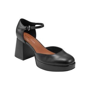 MARC FISHER Womens Black 1" Platform Daffy Toe Block Heel Pumps Shoes 9.5 M